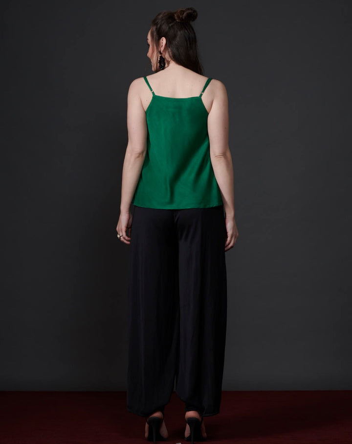 Emerald Cowl Top