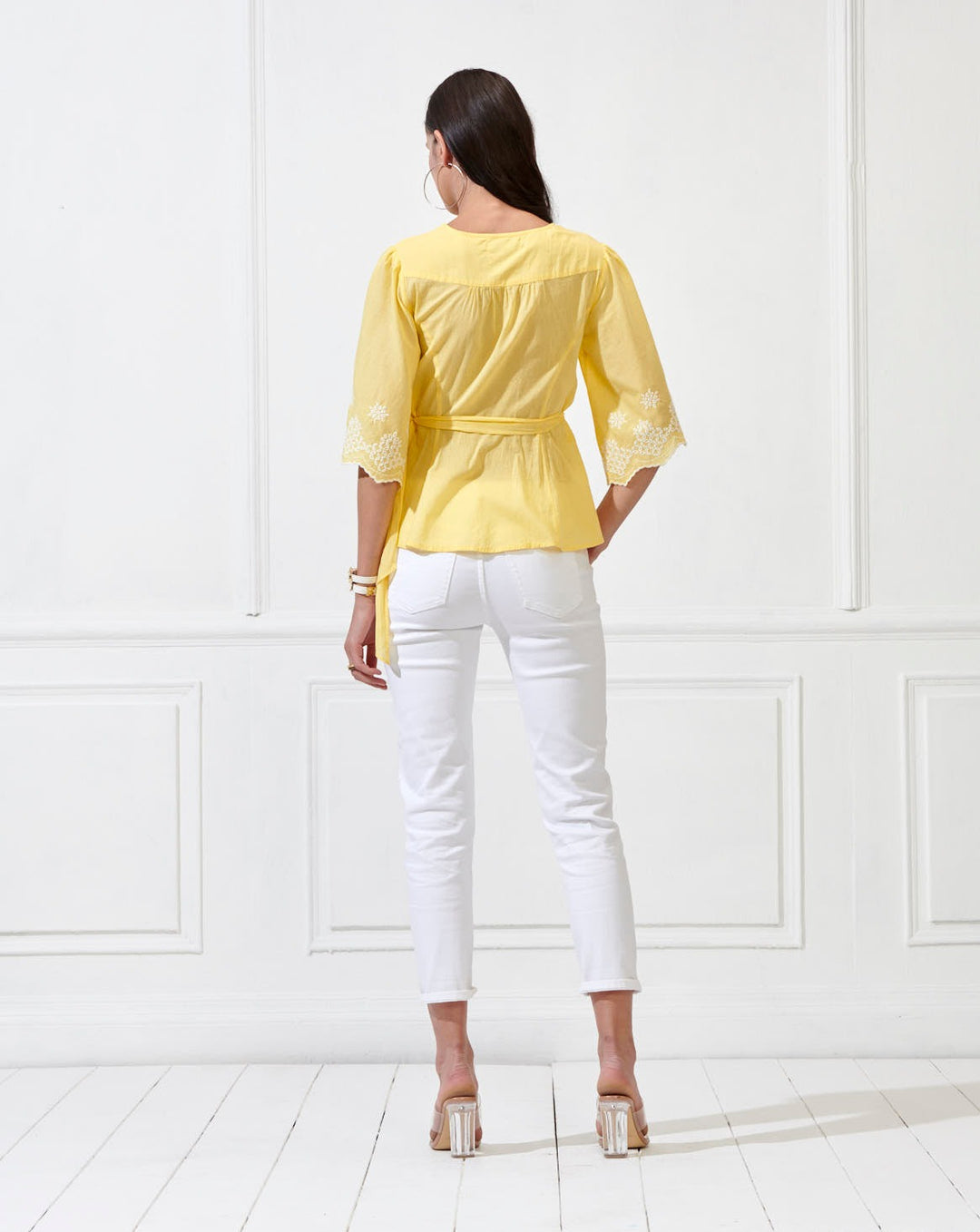 Yellow Wrap Top