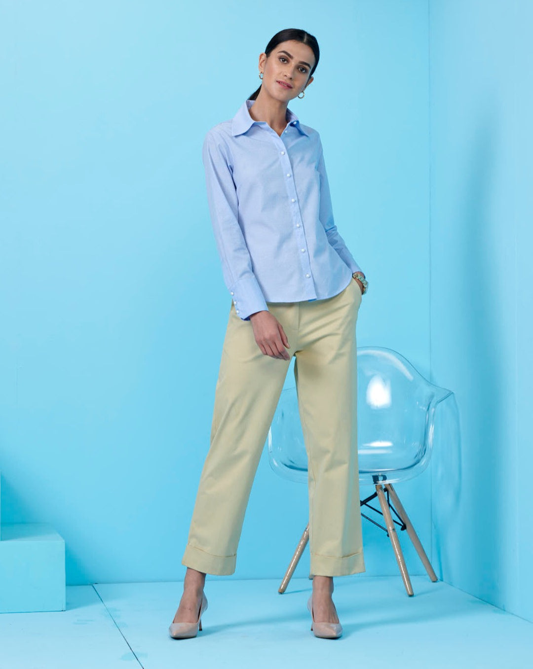 Sky Blue Dobby Shirt