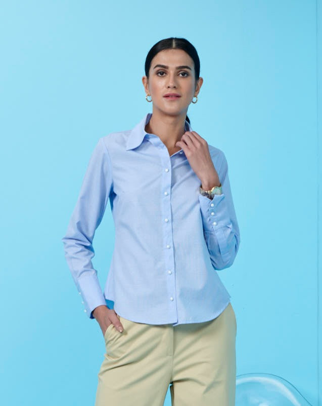 Sky Blue Dobby Shirt