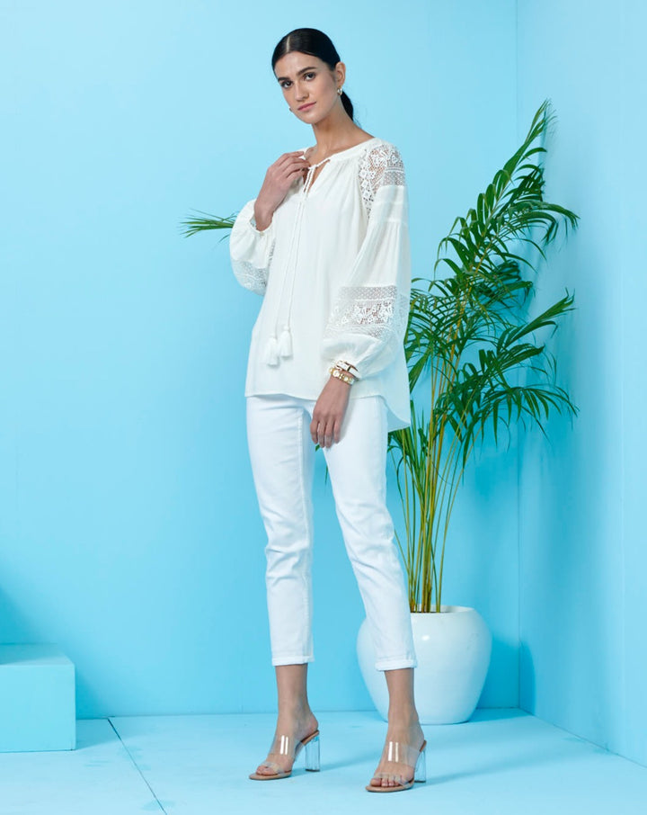White Tassel Top