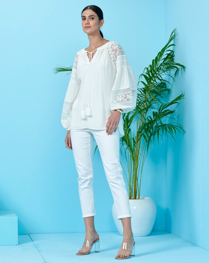White Tassel Top