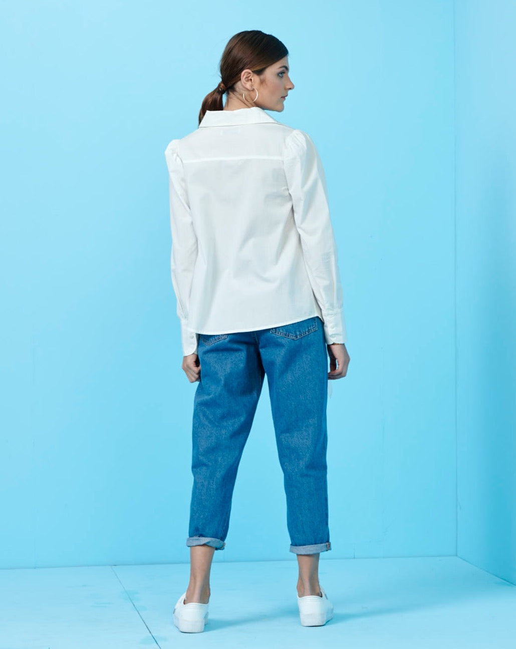 White Asymmetrical Shirt