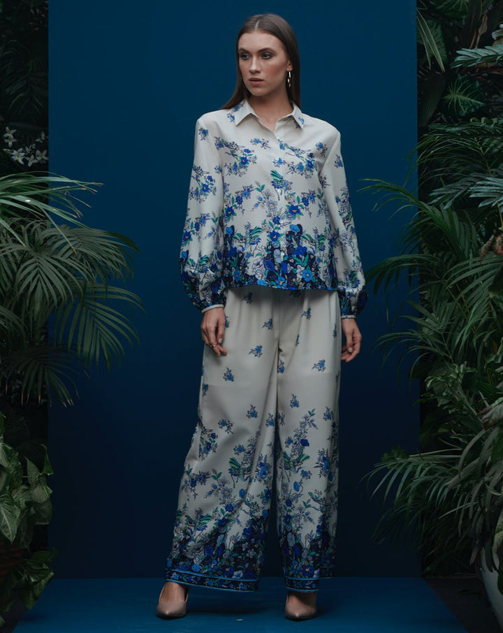 White Floral Shirt