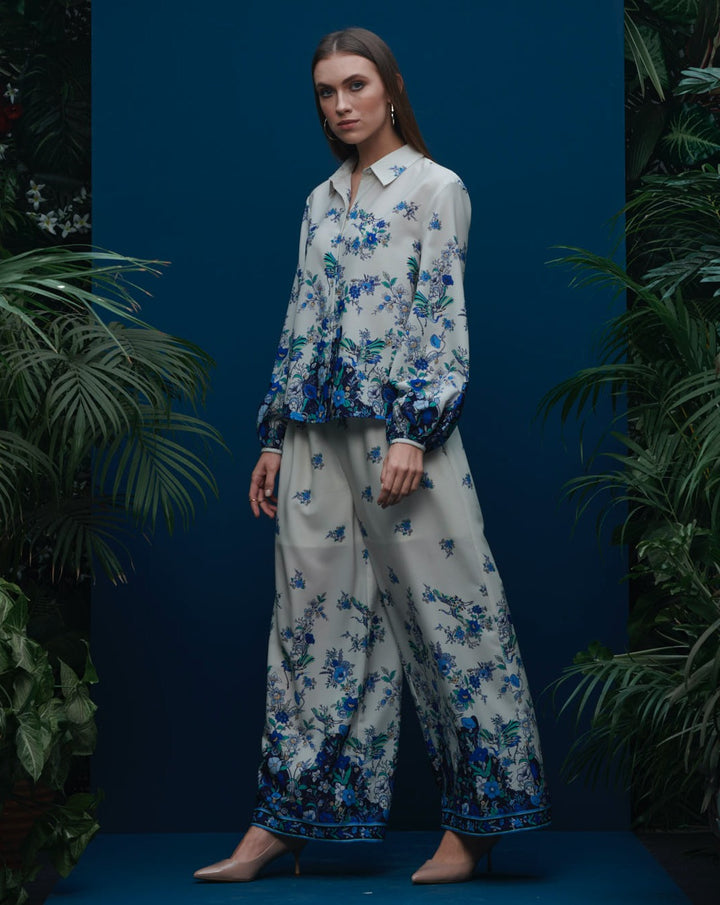 White Floral Shirt