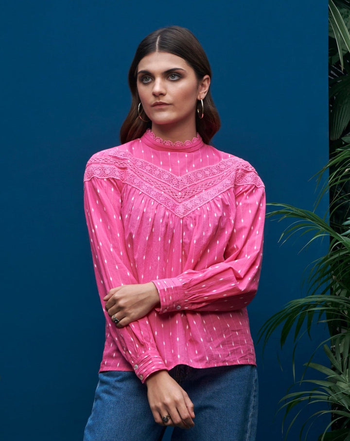 Fuchsia Dobby Shirt