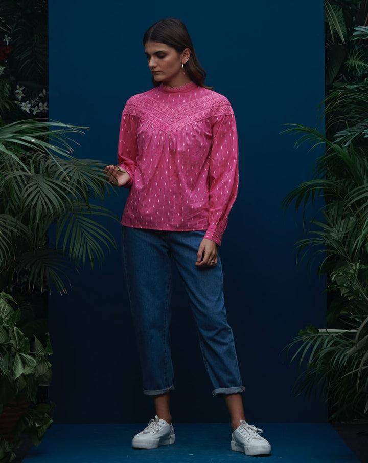 Fuchsia Dobby Shirt