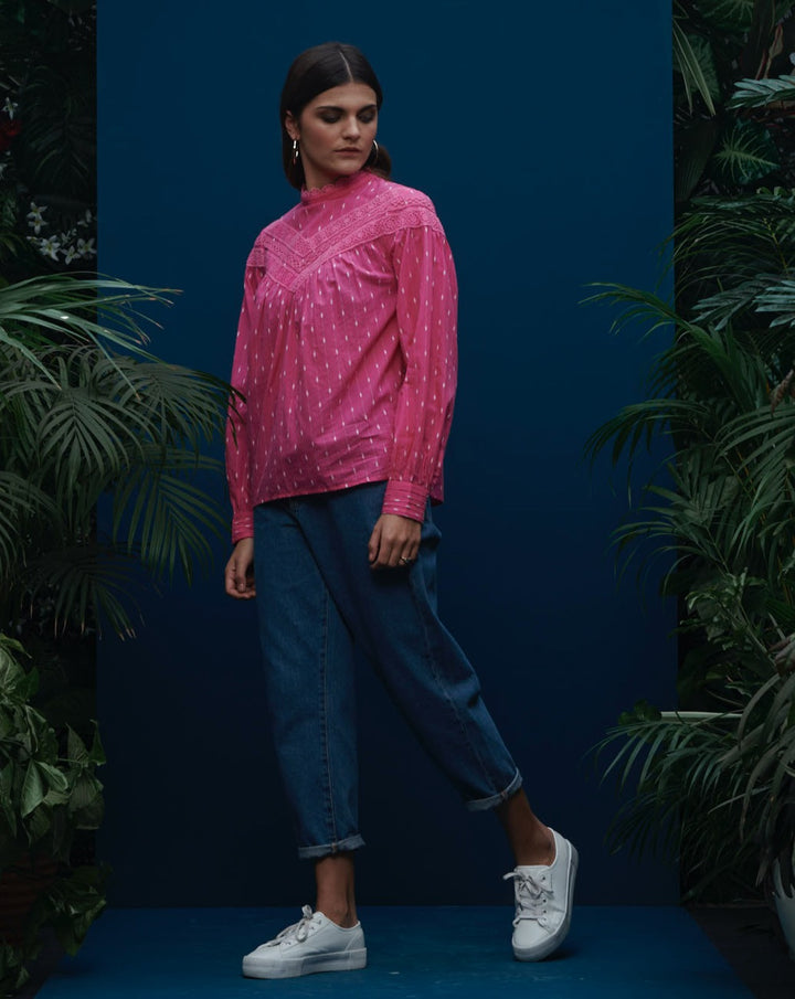 Fuchsia Dobby Shirt