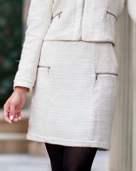 White Tweed Skirt