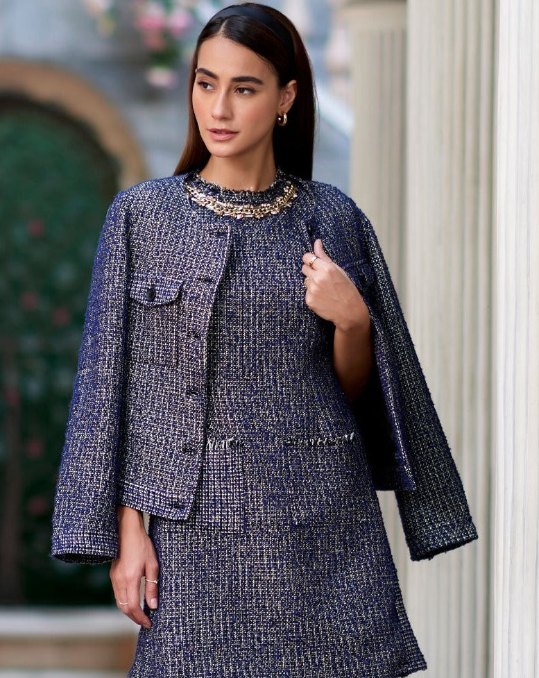 Blue-Black Tweed Jacket