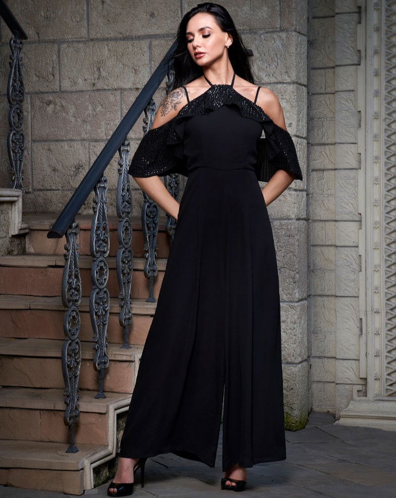 Black Halter Jumpsuit