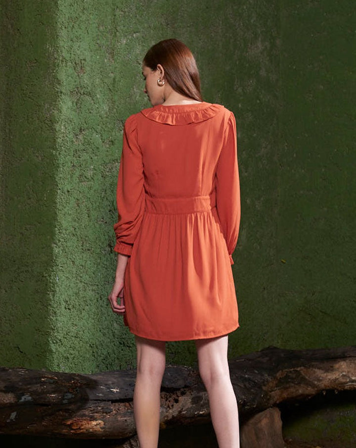 Rust Frills Dress