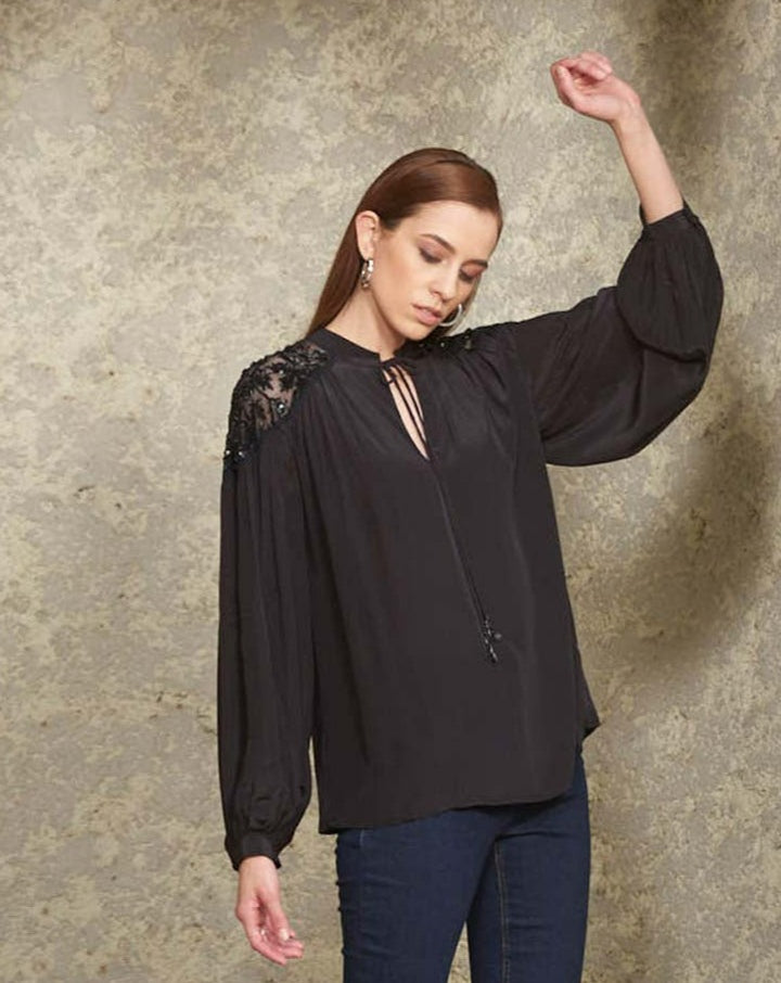 Sequin Black Top