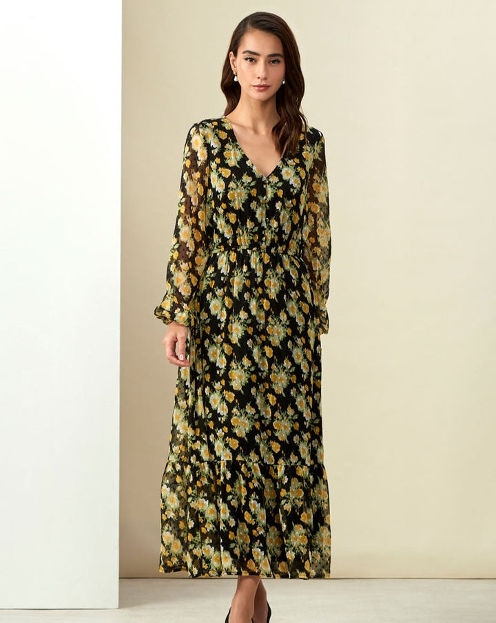 Black Floral Dress