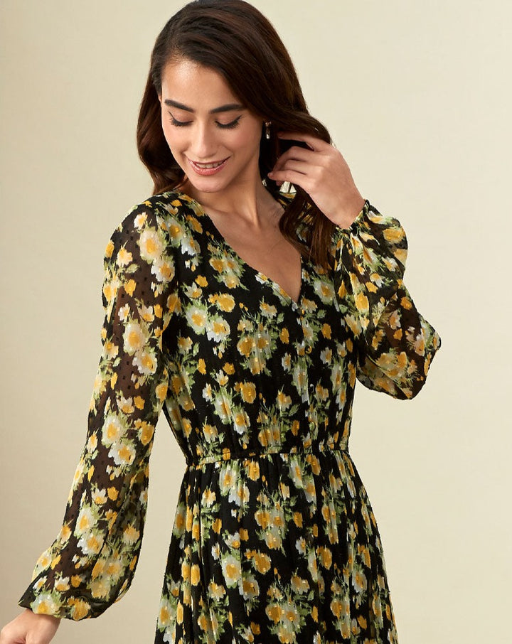 Black Floral Dress