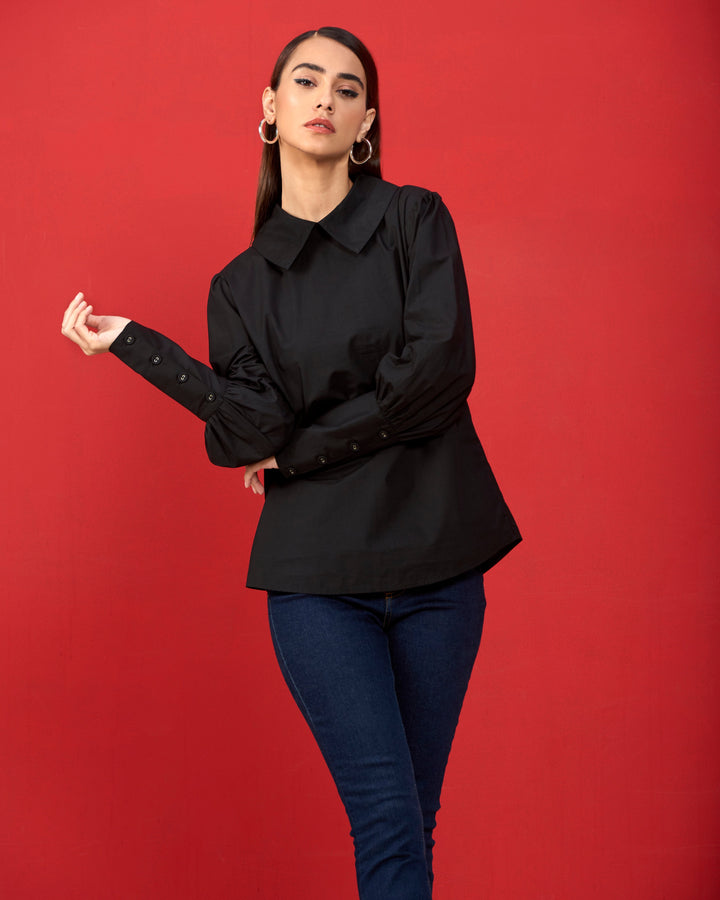 Black Slim-Fit Shirt