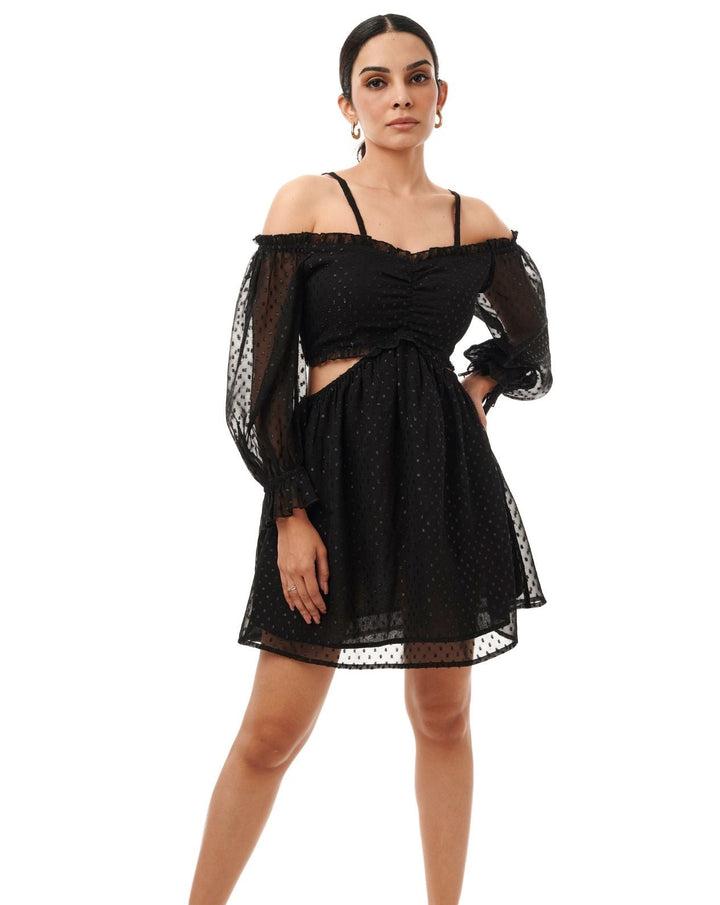 Ebony Cut-Out Mini Dress