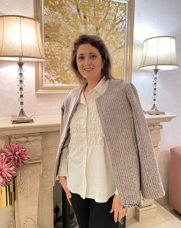 Black & Beige Tweed Jacket