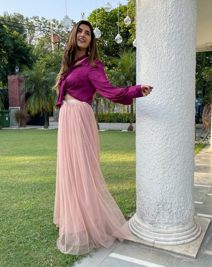 Blush Long Skirt
