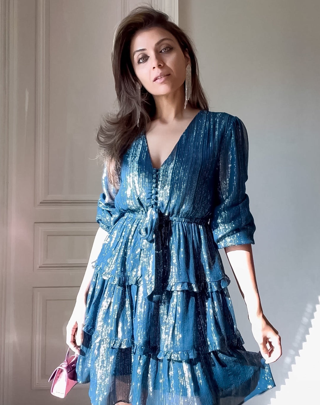 Beryl Mesh Tiered Dress