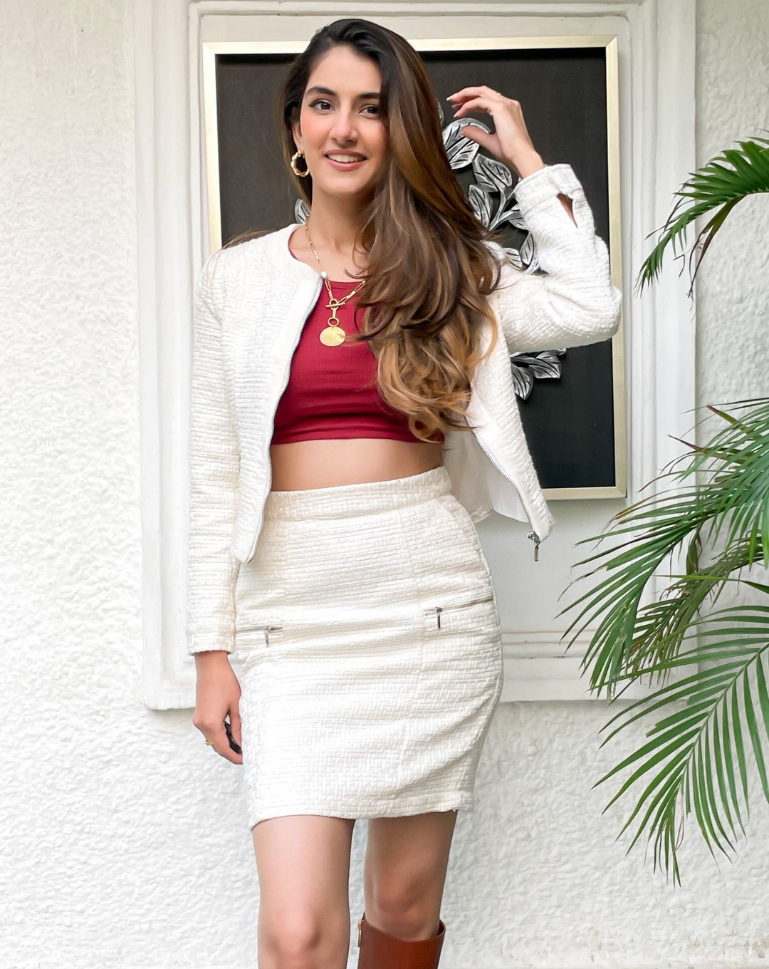 White Tweed Skirt