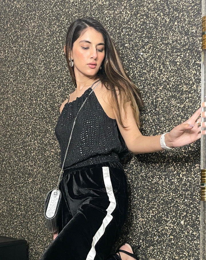 Black Sequin Top
