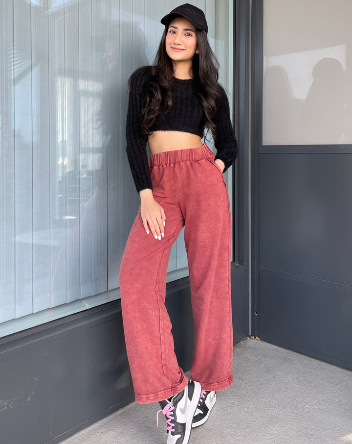 Brick Red Joggers