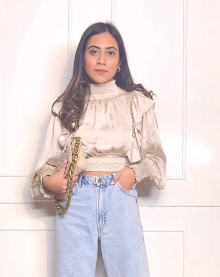 Cream Vintage Top
