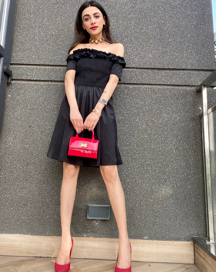 Black Smocking Dress