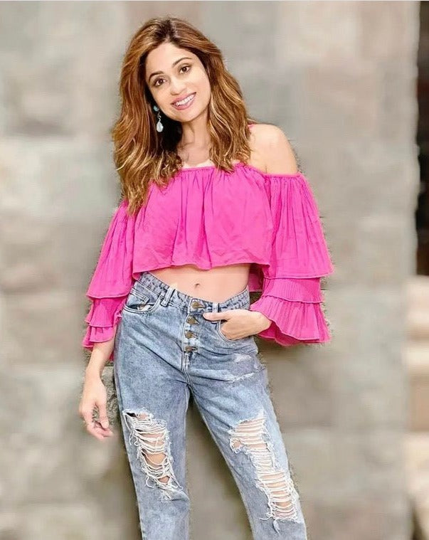 Bardot Ruffle Top