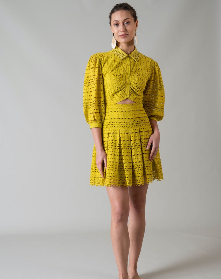 Nriti Shah In Our Thea Lime Dress