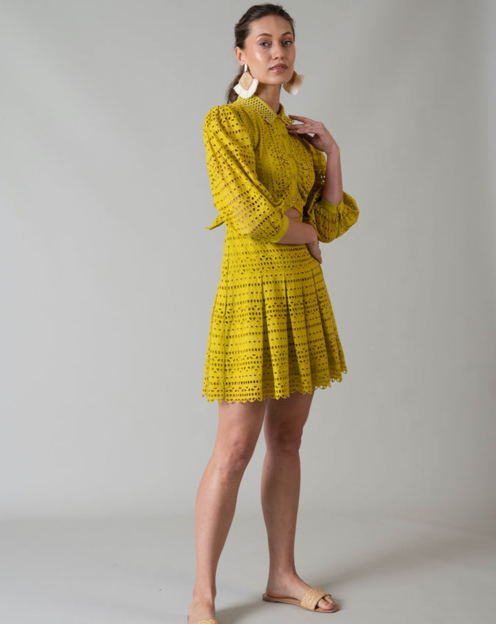 Nriti Shah In Our Thea Lime Dress