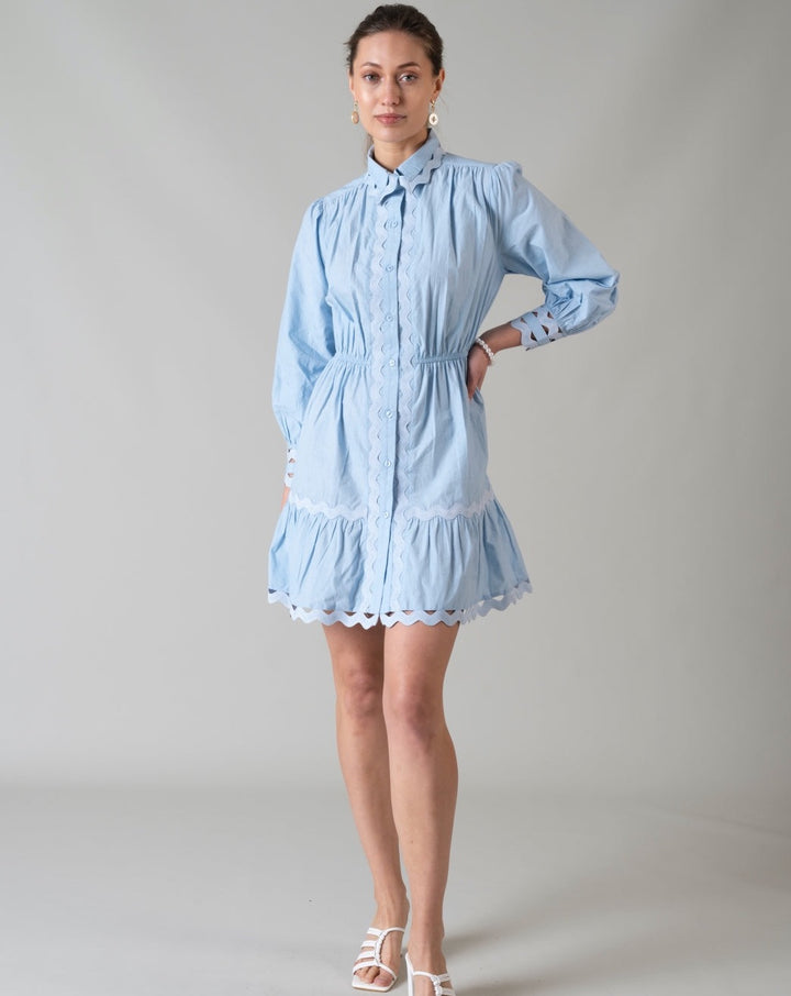 Wave Poplin Dress