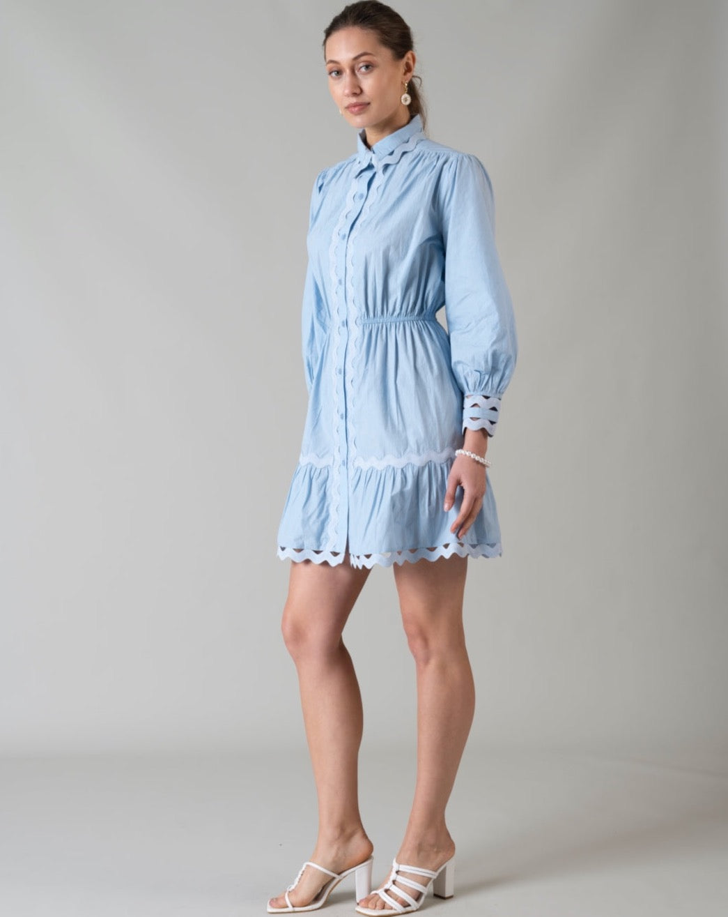 Wave Poplin Dress