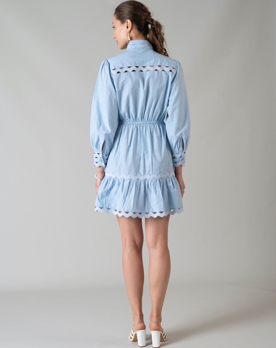 Wave Poplin Dress