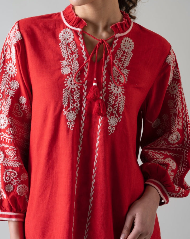 Tushita Mehta In Our Amelie Red Top