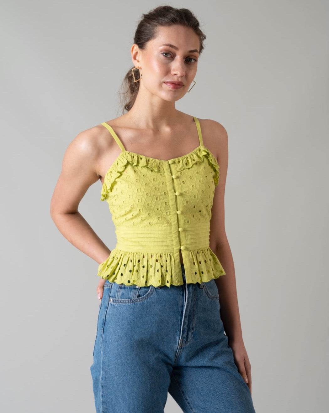 Sylvie Lime Strap Top