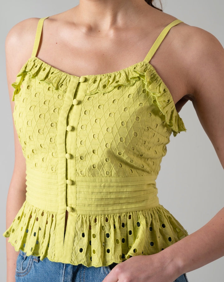 Sylvie Lime Strap Top