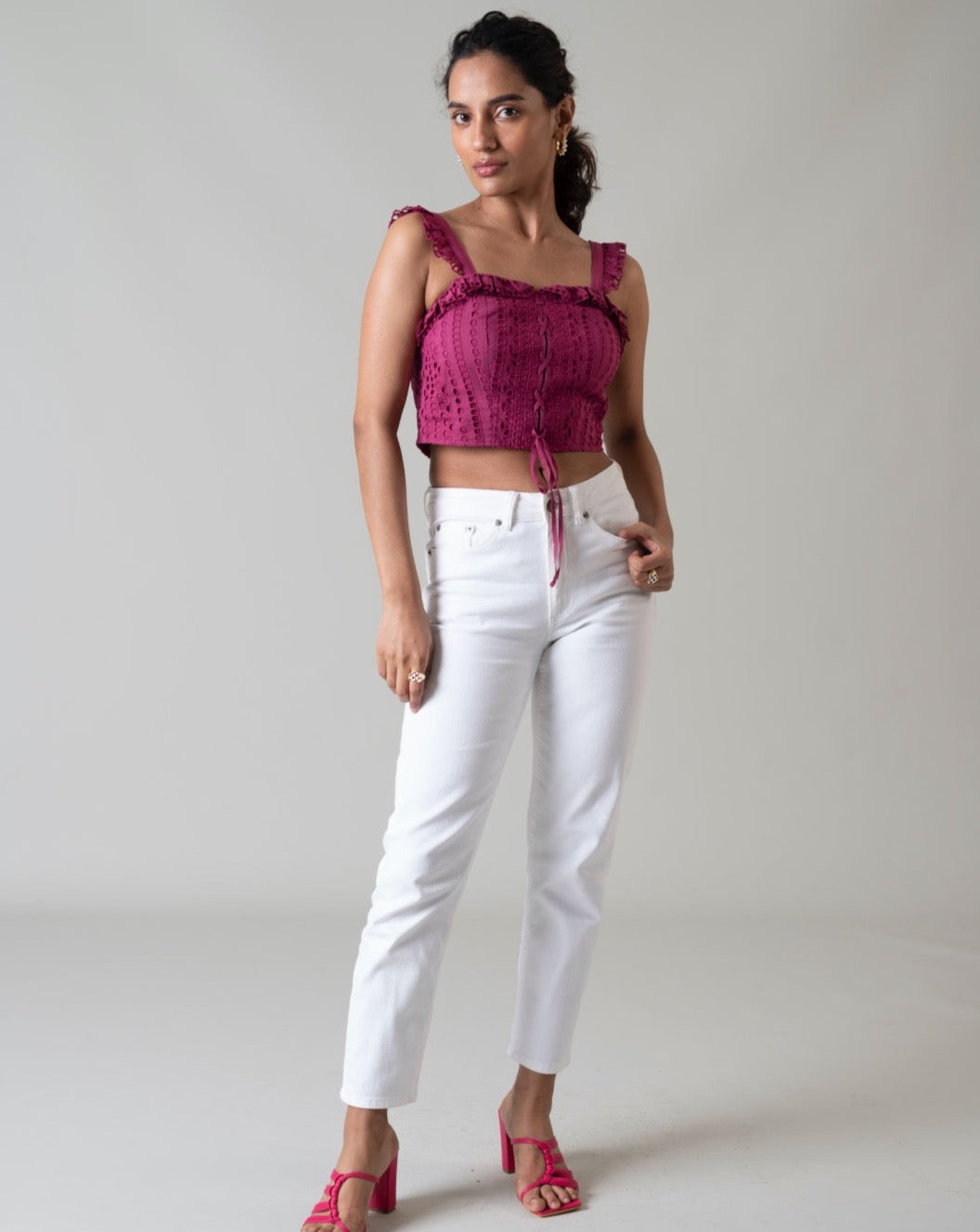 Sara Prune Crop Top