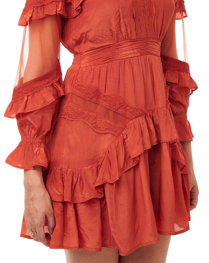 Amber Ruffle Short Dress