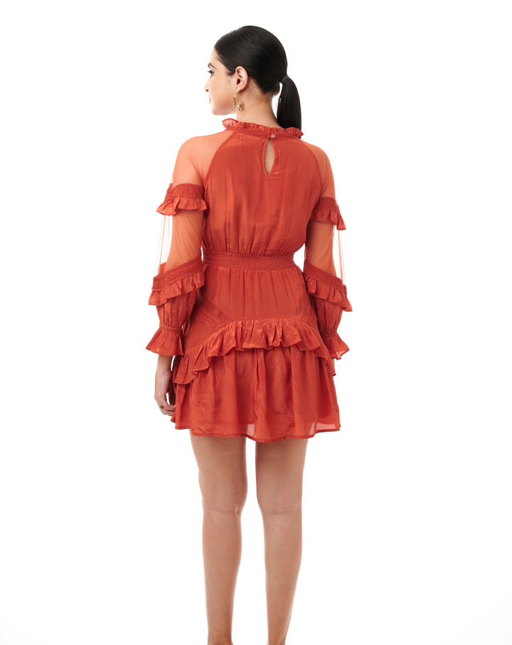 Amber Ruffle Short Dress