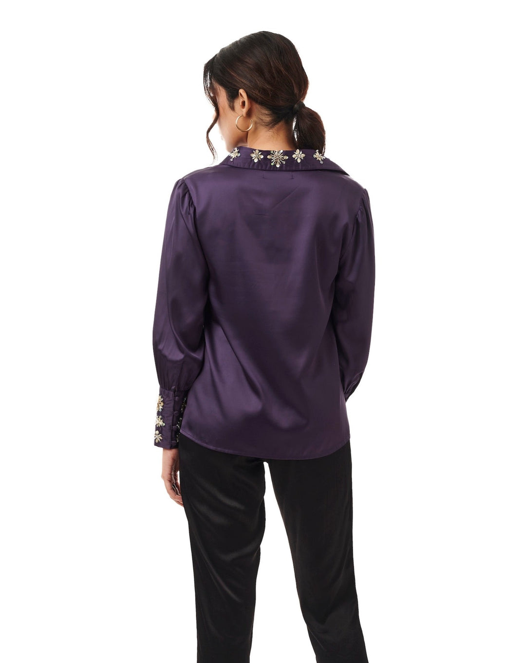 Imperial Embroidered Satin Shirt