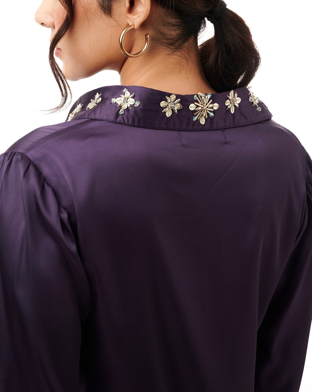 Imperial Embroidered Satin Shirt