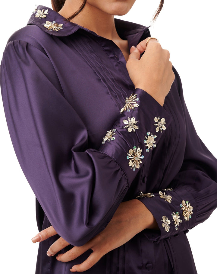 Imperial Embroidered Satin Shirt