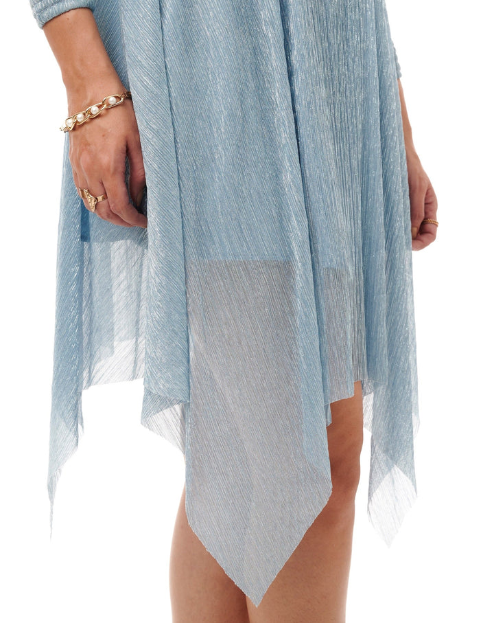 Marine Asymmetric Midi Dress
