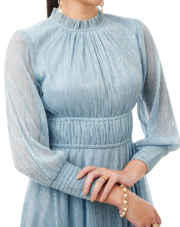 Marine Asymmetric Midi Dress
