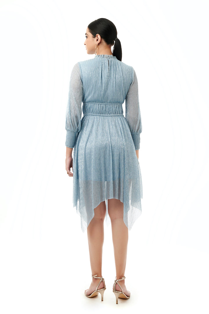Marine Asymmetric Midi Dress