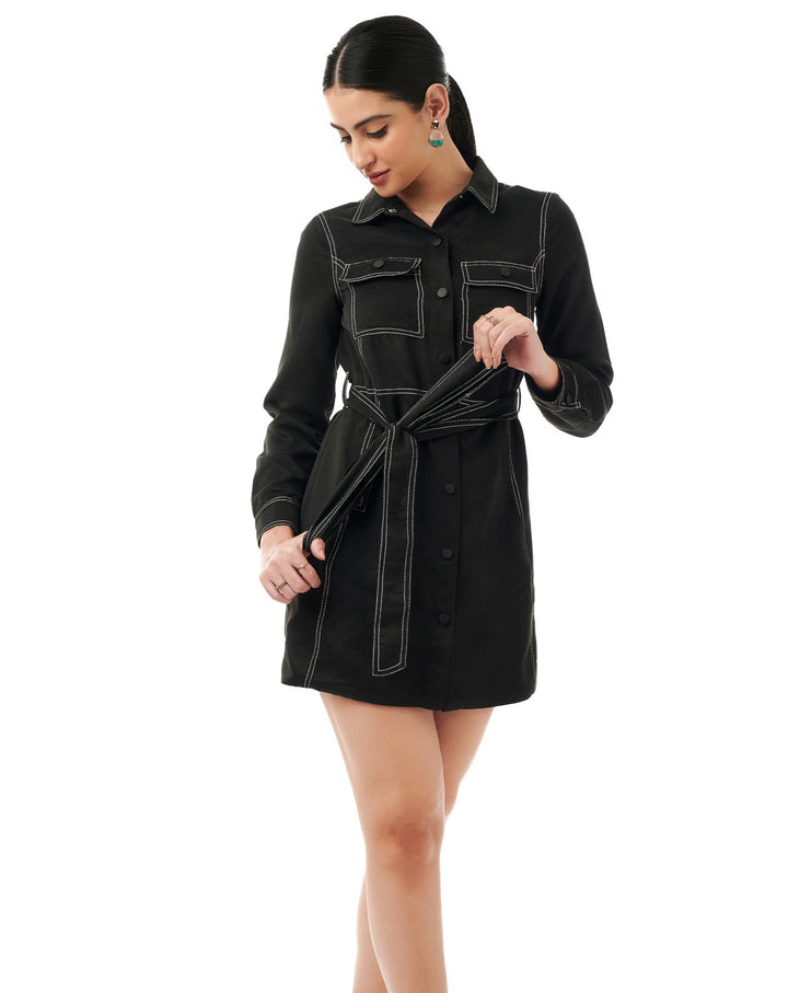 Bella Suede Coat Dress