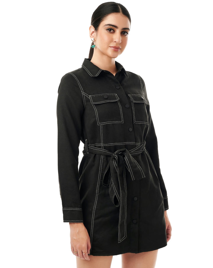 Bella Suede Coat Dress