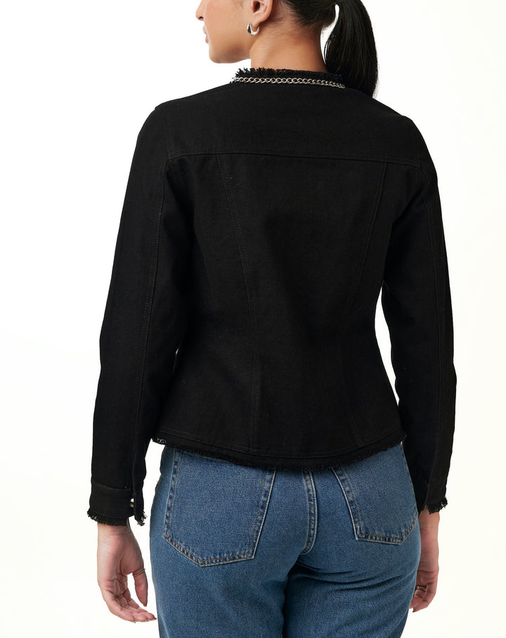 Elyna Black Denim Jacket